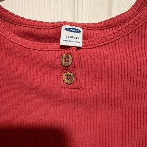 Old Navy Red Ribbed Top